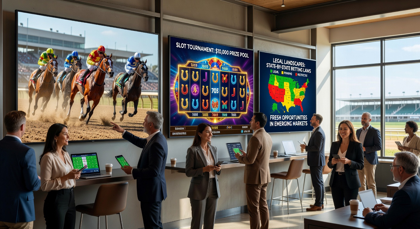 Digital slot tournament leaderboard displayed on a horse racing betting app, with players competing in real-time