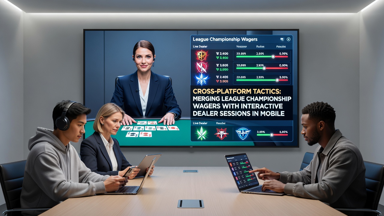 Players engaging with cross-platform mobile gambling features that merge sports wagers and live dealer interactions