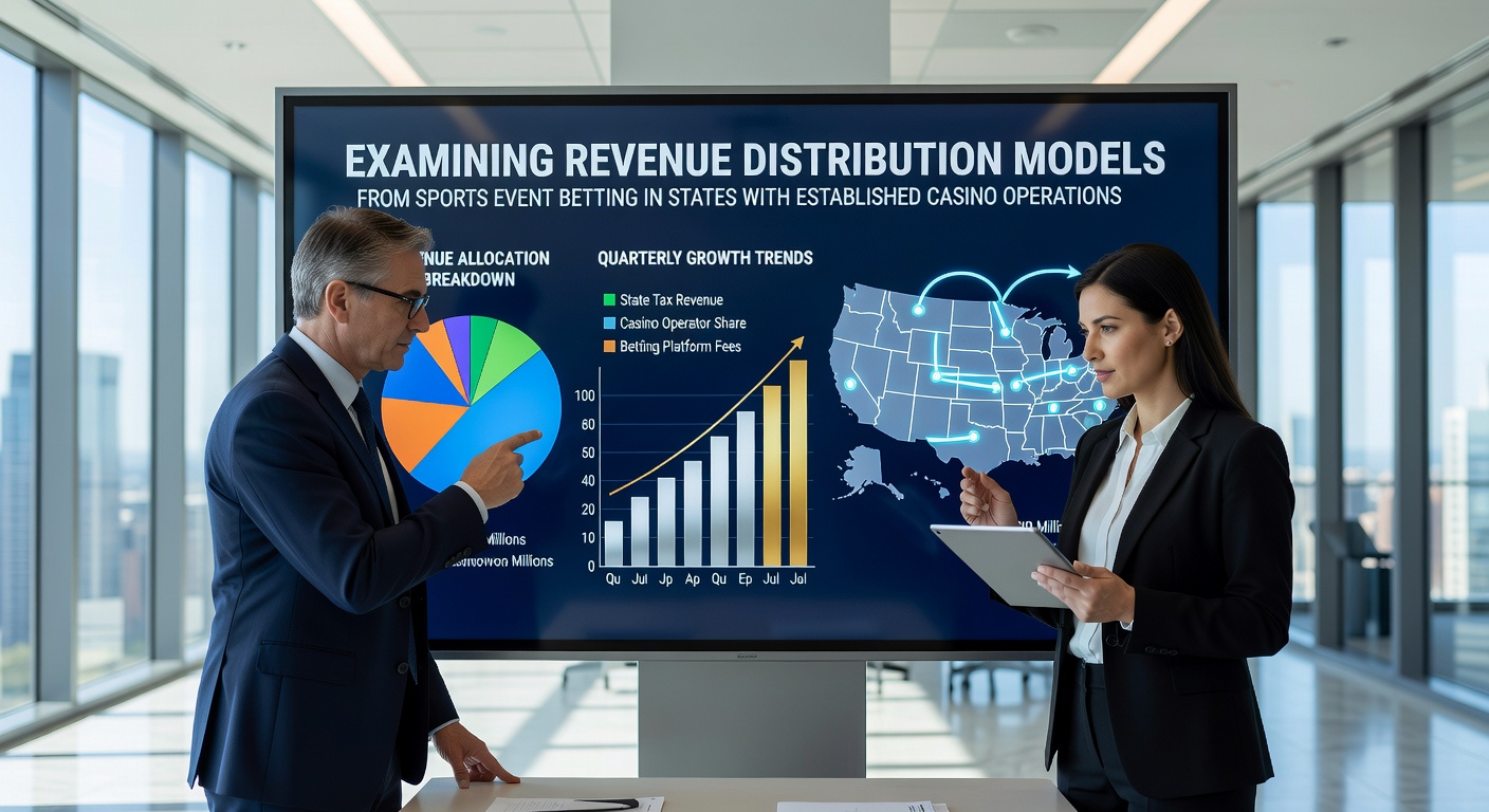 Revenue charts showing sports betting tax distributions across casino-heavy states